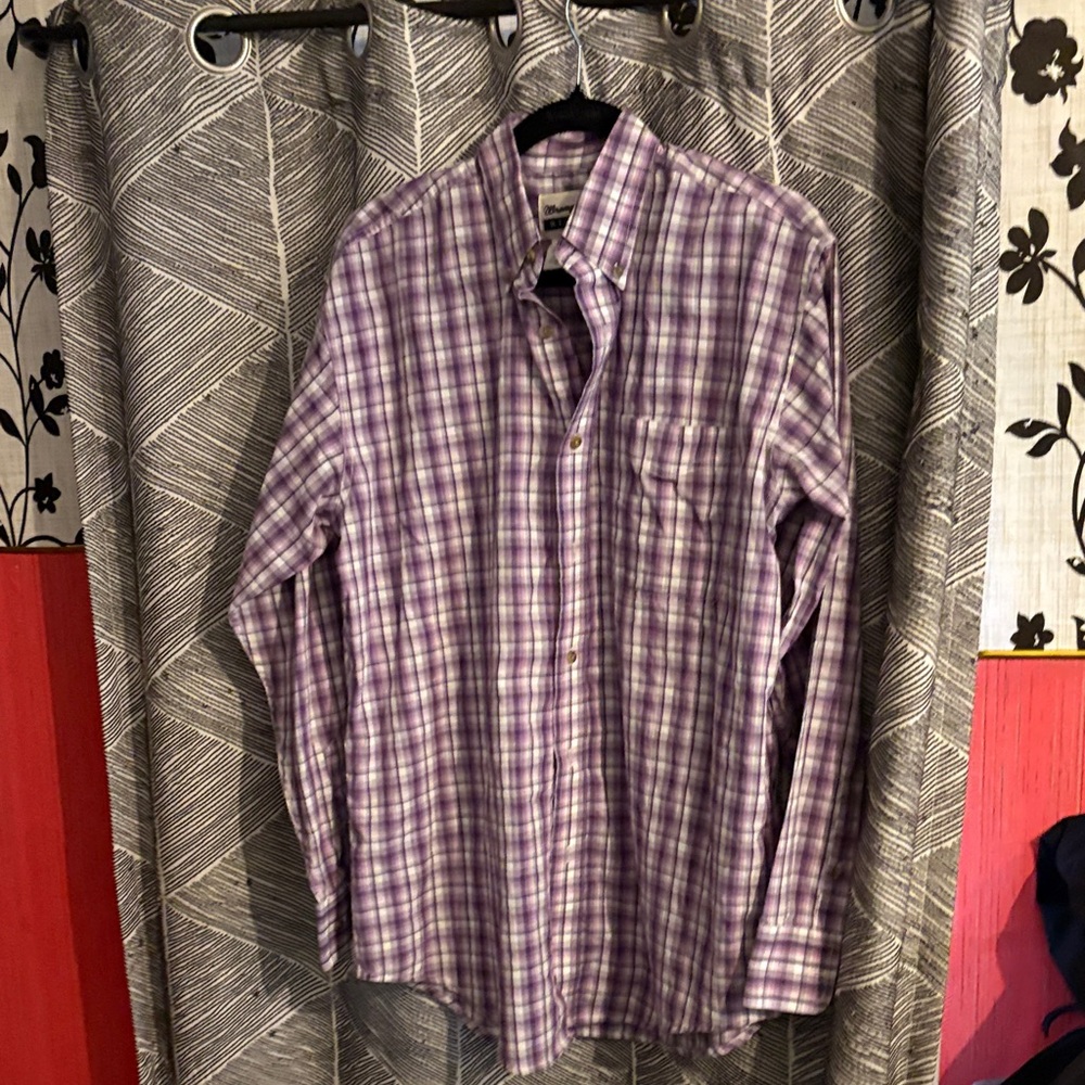 Wrangler Men's Purple Checkered Shirt